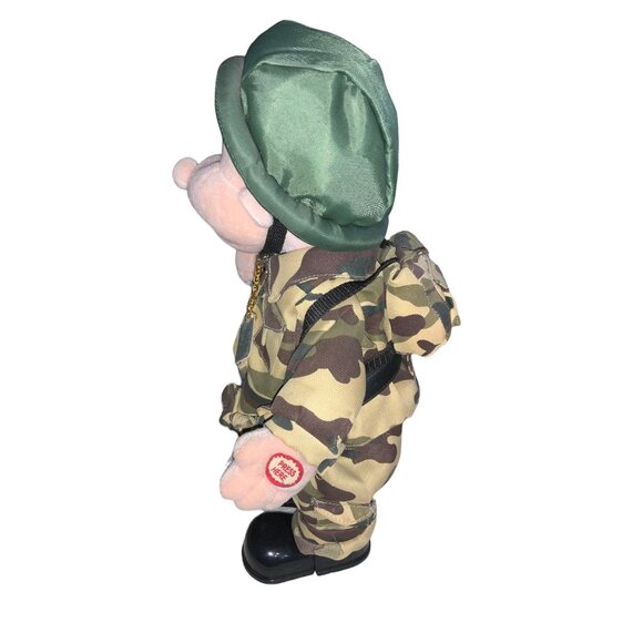 Patriotic American Soldier PLUSH Figure  Camouflage Outfit American Flag - Picture 12 of 15
